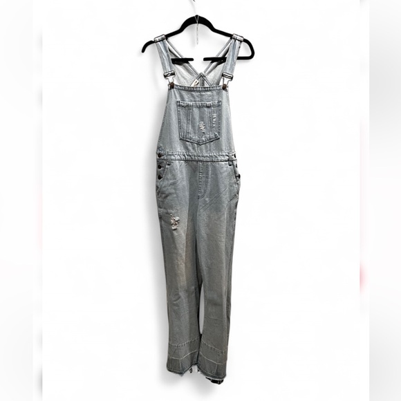 Aaron & Amber Denim - Casual Women's Flare Denim Overalls